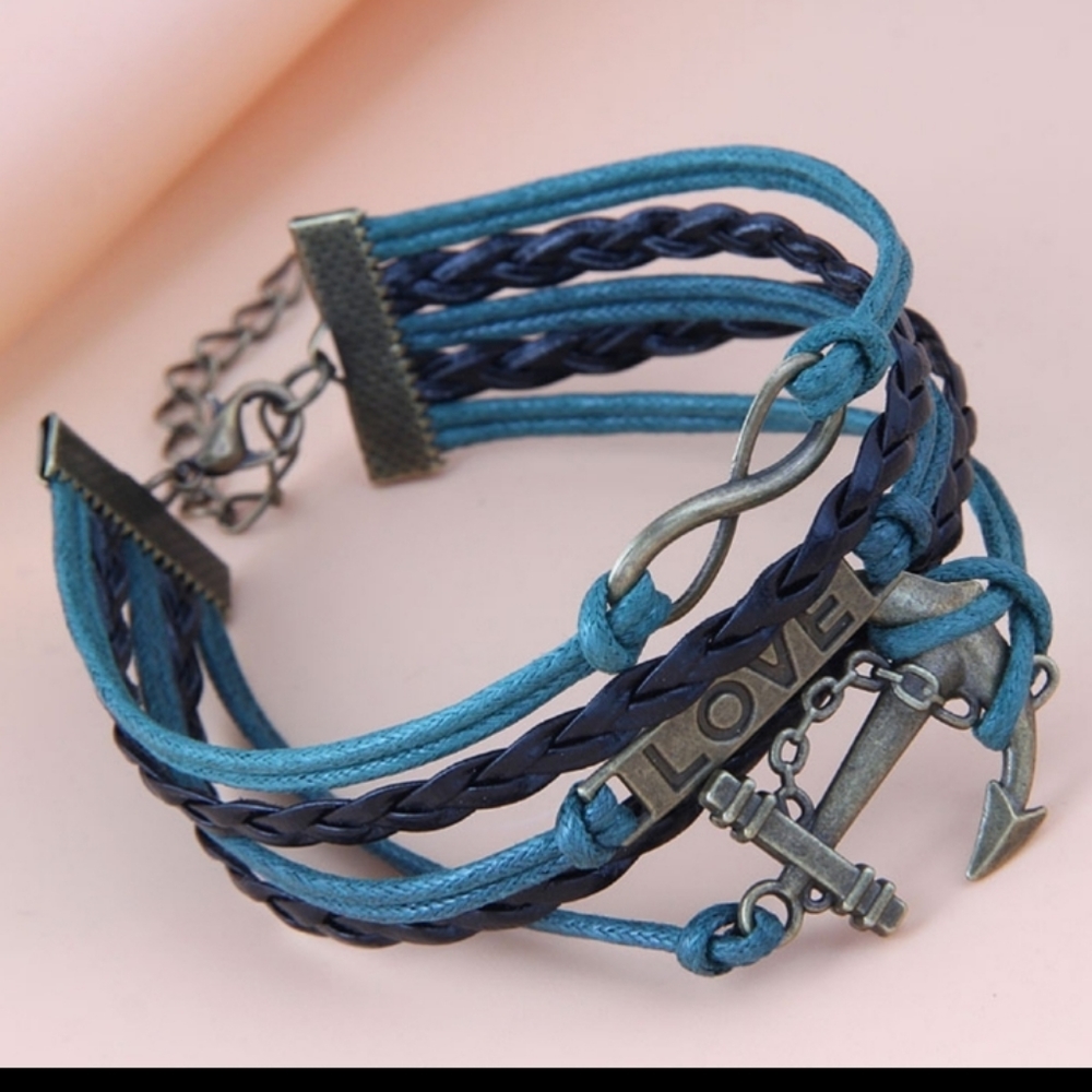 Infinity, Anchor, Love Bracelet